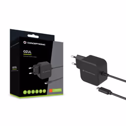 Conceptronic OZUL04BE chargeur d'appareils mobiles Universel Noir Secteur Intérieure