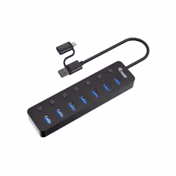 Equip 128965, USB 3.2 Gen 1 (3.1 Gen 1) Type-A, USB 3.2 Gen 1 (3.1 Gen 1) Type-A, 5000 Mbit/s, Noir, Acrylonitrile-Butadiène- ...