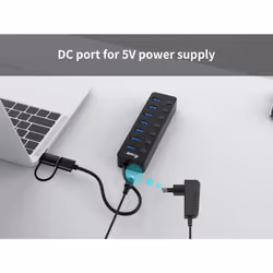 Equip 128965 hub & concentrateur USB 3.2 Gen 1 (3.1 Gen 1) Type-A 5000 Mbit/s Noir - Vue supplémentaire 6