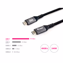 Equip 128383 câble USB 2 m USB4 Gen 3x2 USB C Noir - Vue supplémentaire 5