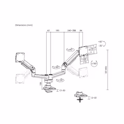 Equip 650182 support d'écran plat pour bureau 35" Noir - Vue supplémentaire 5