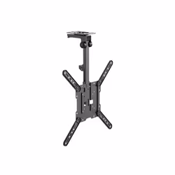 Equip 650375, 75 x 75 mm, 400 x 400 mm, 0 - 80°, -45 - 45°, Acier inoxydable, Noir