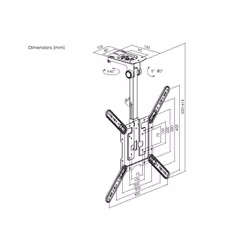 Equip 650375 support pour téléviseur 55" Noir - Vue supplémentaire 5