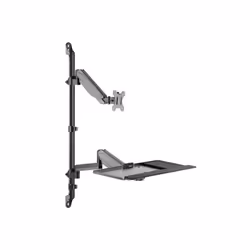 Equip 650170 support et équerre de station de travail/PC tout en un 8 kg Noir 43,2 cm (17") 81,3 cm (32")