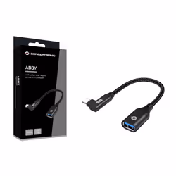 Conceptronic ABBY19B changeur de genre de câble USB-C USB-A Noir