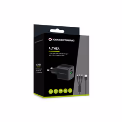 Conceptronic ALTHEA16B chargeur d'appareils mobiles Universel Noir Secteur Charge rapide Intérieure - Vue supplémentaire 4
