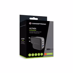 Conceptronic ALTHEA17B chargeur d'appareils mobiles Universel Noir Secteur Charge rapide Intérieure