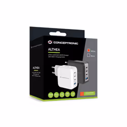 Conceptronic ALTHEA18W chargeur d'appareils mobiles Universel Blanc Secteur Charge rapide Intérieure