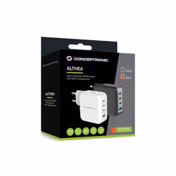 Conceptronic ALTHEA18B chargeur d'appareils mobiles Universel Noir Secteur Charge rapide Intérieure