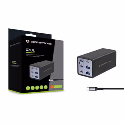 Conceptronic OZUL06BE chargeur d'appareils mobiles Universel Noir Secteur Charge rapide Intérieure