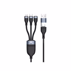 Conceptronic ETTA05B15, 1,5 m, USB C, USB C/Micro-USB B/Lightning, USB 2.0, 0,48 Gbit/s, Noir