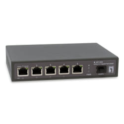 LevelOne GEP-0625 commutateur réseau Non-géré 2.5G Ethernet (100/1000/2500) Connexion Ethernet, supportant l'alimentation via ce port (PoE) Noir