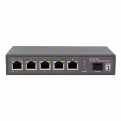 LevelOne GEP-0625 commutateur réseau Non-géré 2.5G Ethernet (100/1000/2500) Connexion Ethernet, supportant l'alimentation via ce port (PoE) Noir - Vue supplémentaire 2
