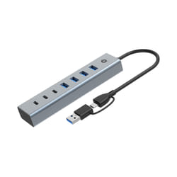 Conceptronic HUBBIES20G hub & concentrateur USB 3.2 Gen 1 (3.1 Gen 1) Type-C 5000 Mbit/s Gris