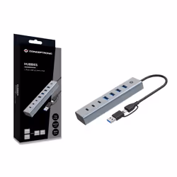 Conceptronic HUBBIES20G hub & concentrateur USB 3.2 Gen 1 (3.1 Gen 1) Type-C 5000 Mbit/s Gris