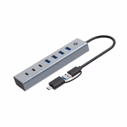Conceptronic HUBBIES20GP hub & concentrateur USB 3.2 Gen 1 (3.1 Gen 1) Type-C 5000 Mbit/s Gris