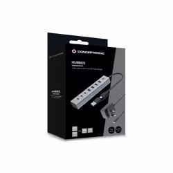 Conceptronic HUBBIES20GP hub & concentrateur USB 3.2 Gen 1 (3.1 Gen 1) Type-C 5000 Mbit/s Gris - Vue supplémentaire 5