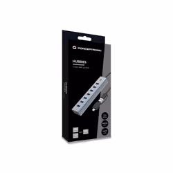 Conceptronic HUBBIES21G hub & concentrateur USB 3.2 Gen 1 (3.1 Gen 1) Type-A 5000 Mbit/s Gris - Vue supplémentaire 4