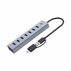 Conceptronic HUBBIES21GP hub & concentrateur USB 3.2 Gen 1 (3.1 Gen 1) Type-A 5000 Mbit/s Gris