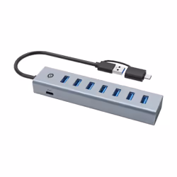 Conceptronic HUBBIES21GP hub & concentrateur USB 3.2 Gen 1 (3.1 Gen 1) Type-A 5000 Mbit/s Gris