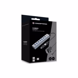 Conceptronic HUBBIES21GP hub & concentrateur USB 3.2 Gen 1 (3.1 Gen 1) Type-A 5000 Mbit/s Gris - Vue supplémentaire 5