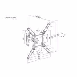 Equip 650412 support pour téléviseur 139,7 cm (55") Noir - Vue supplémentaire 7