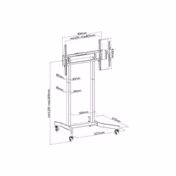 Equip 650632 support pour téléviseur 2,54 m (100") Noir - Vue supplémentaire 8