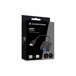 Conceptronic ABBY20B câble vidéo et adaptateur 0,25 m HDMI Type A (Standard) VGA (D-Sub) Noir - Vue supplémentaire 4