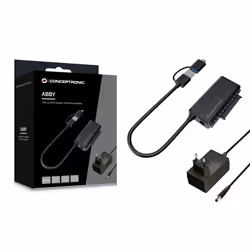 Conceptronic ABBY21B changeur de genre de câble USB Type-A SATA 22-pin Noir - Vue supplémentaire 4