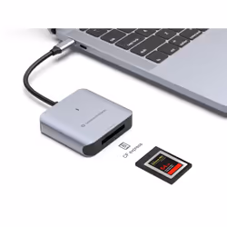 Conceptronic BIAN08G lecteur de carte mémoire USB 3.2 Gen 2 Type-C Gris