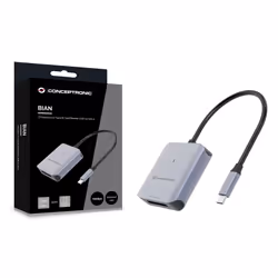 Conceptronic BIAN08G lecteur de carte mémoire USB 3.2 Gen 2 Type-C Gris - Vue supplémentaire 4