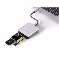 Conceptronic BIAN09G lecteur de carte mémoire USB 3.2 Gen 2 Type-C Gris - Vue supplémentaire 3