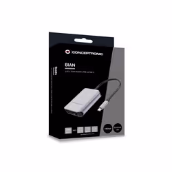Conceptronic BIAN09G lecteur de carte mémoire USB 3.2 Gen 2 Type-C Gris - Vue supplémentaire 5