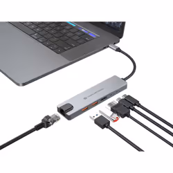 Conceptronic DONN29G station d'accueil Avec fil USB 3.2 Gen 2 (3.1 Gen 2) Type-C Gris - Vue supplémentaire 4