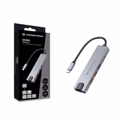 Conceptronic DONN29G station d'accueil Avec fil USB 3.2 Gen 2 (3.1 Gen 2) Type-C Gris - Vue supplémentaire 5