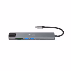 Equip 133497 station d'accueil Avec fil USB Type-C Noir, Gris
