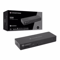 Conceptronic DONN30B station d'accueil Avec fil Thunderbolt 4 Noir - Vue supplémentaire 7