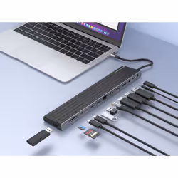 Conceptronic DONN32B station d'accueil Avec fil USB 3.2 Gen 1 (3.1 Gen 1) Type-C Gris, Argent - Vue supplémentaire 4
