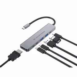 Conceptronic DONN33G station d'accueil Avec fil USB 3.2 Gen 1 (3.1 Gen 1) Type-C Argent - Vue supplémentaire 5