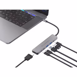 Conceptronic DONN33G station d'accueil Avec fil USB 3.2 Gen 1 (3.1 Gen 1) Type-C Argent - Vue supplémentaire 6
