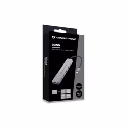 Conceptronic DONN33G station d'accueil Avec fil USB 3.2 Gen 1 (3.1 Gen 1) Type-C Argent - Vue supplémentaire 8