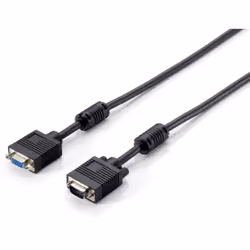 Equip 118801, 3 m, VGA (D-Sub), VGA (D-Sub), Mâle, Femelle, Noir