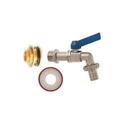 Set de raccordement pour tonneau d'eau de pluie en laitonIG 3/4 pouce Taille nominale mm 19 ag 1 pouce - 35.3506.8 - Geka