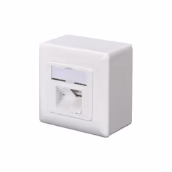 Digitus CAT 5e, classe D, prise de données, blindé, montage en saillie, RJ-45, 5e, Blanc, 80 mm, 80 mm, Chine