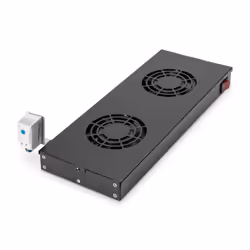 Digitus Unité de ventilation de toit pour installation variable de 483 mm (19 po), Panneau ventilation, Noir, 2 ventilateur(s ...