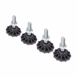 Digitus Pieds de nivellement pour armoires réseau et armoires serveur, Marron, Acier inoxydable, 250 kg, Turquie, 48,3 cm (19 ...