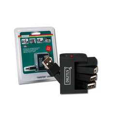 Digitus USB 2.0 Swivel Hub 4-Port 480 Mbit/s Noir