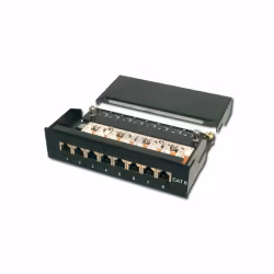 Digitus CAT 6 de bureau, panneau de brassage de classe E, blindé, RJ-45, Cat6, Noir, 285 mm, 55 mm, 778 g