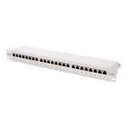 Digitus CAT 6, panneau de brassage de classe E, RJ-45, Cat6, Gris, Montage de rack, 1U, LSA