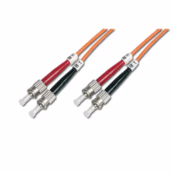 Digitus Câble de brassage multimode à fibre optique, ST / ST, 2 m, I-VH, OM1, ST, ST